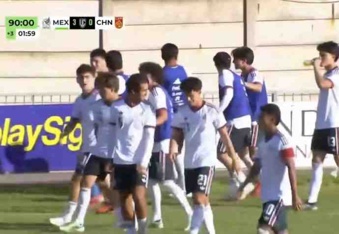10月4日，中国U17在Vertex Cup第二轮中对阵墨西哥U17…